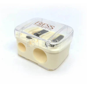 Гострилка для косметичних олівців BLESS подвійна, бежева