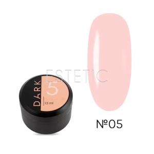 Жидкий гель DARK Medium Gel №05 теплый молочный натурально-розовый, 15 мл