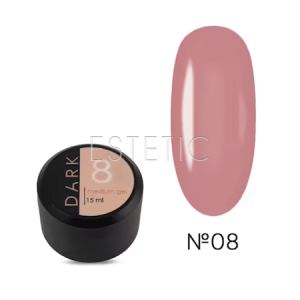 Жидкий гель DARK Medium Gel №08 холодный розовый нюд, 15 мл