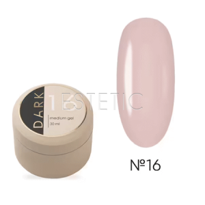 Рідкий гель DARK Medium Gel №16 холодний нюдовий рожево-молочний, 30 мл