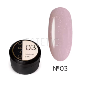 Гель DARK Builder Shine Gel №03 молочно-лиловый с микроблеском красного золота,15 мл