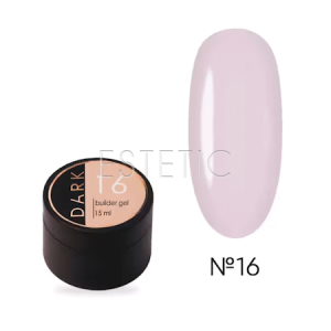 Гель DARK Builder Gel №16 моделирующий, нежный пыльно-розовый нюд,15 мл