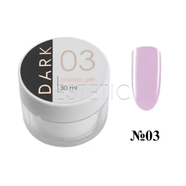 Гель DARK Builder Gel №03 моделирующий розово-лиловый зефирный, 30 мл