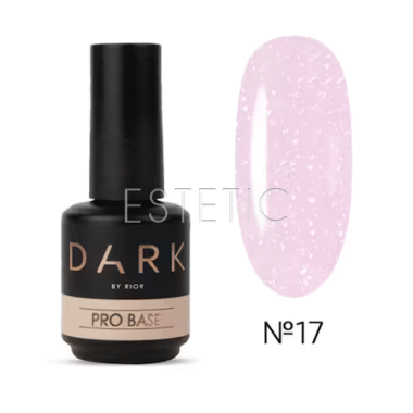 База DARK PRO base 17 камуфлююча біло-рожевий холодний з глітером, 15 мл