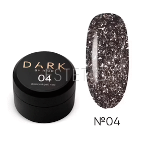 Гель блестки DARK Diamond Gel 04 жидкая фольга розовое золото 4 мл, 5 г