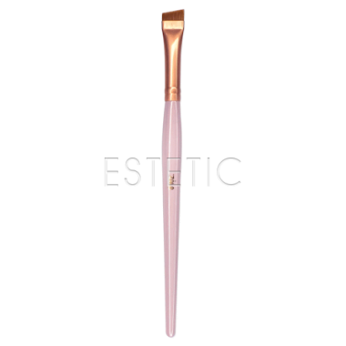Кисточка для бровей ZOLA светло-розовая широкая скошенная 02p