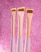 Фото 2 - Кисточка для бровей ZOLA светло-розовая широкая скошенная 02p