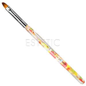 Кисти для гелю mArt ОВАЛ NO8 полупрозрачный разноцветный