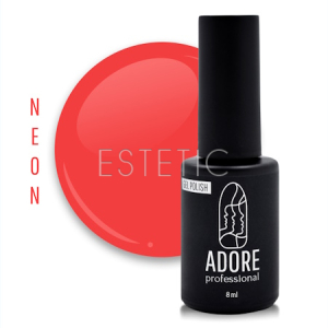 Гель-лак ADORE Gel Polish N-02 sicilian, яскравий помаранчево-червоний неон, 8 мл