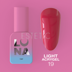 Рідкий гель Luna Light Acrygel №19 неоновий рожево-малиновий, 13 мл