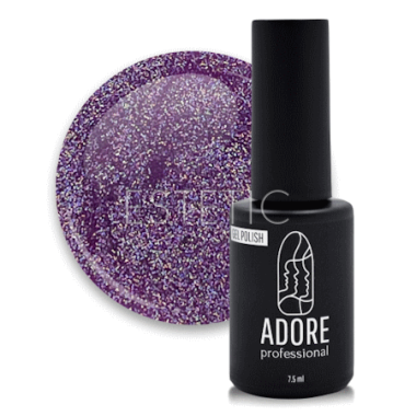 Гель-лак ADORE Gel Polish №357 nixie, темно-сиреневый голографик холодный, 8 мл