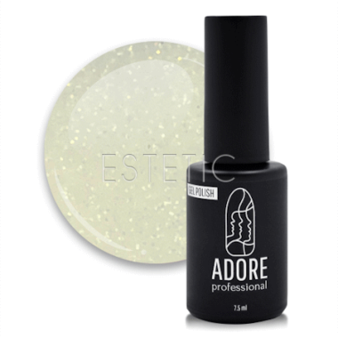 Гель-лак ADORE Gel Polish №442 ice, белый ванильный с золотистым шиммером, 8 мл