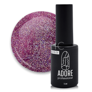 Гель-лак ADORE Gel Polish №356 blush, сиреневый голографик, 8 мл