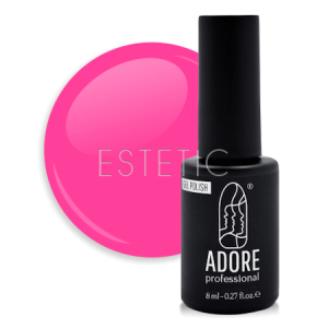 Гель-лак ADORE Gel Polish №490 bonbon, яскраво-рожевий цикламен, 8 мл