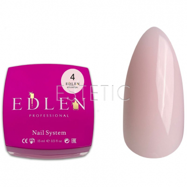 Гель для наращивания EDLEN Builder gel №04 розово-молочный холодный, 15 мл 