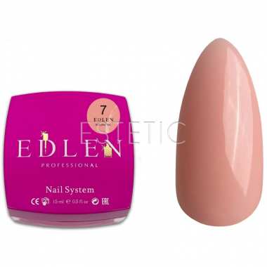 Гель для наращивания EDLEN Builder gel №07 телесно-розовый нежный, 15 мл