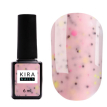 База Kira Nails Lollypop Base №004 молочно-рожева з кольоровими крихтами, 6 мл