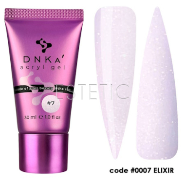 Акрил-гель DNKa Acryl Gel #0007 Elixir молочно-рожевий опал tube, 30 мл