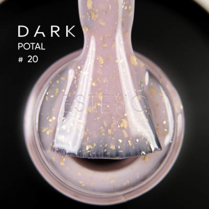 База Dark Pro Base Potal 20, 15 мл телесный беж с золотистыми блестками