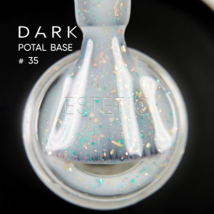 База Dark Pro Base Potal 35, 15 мл молочний крем з золотисто-блакитною поталлю