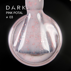 База Dark Pro Base Pink Potal 3, 15 мл ніжно рожевий айворі з рожевими блискітками