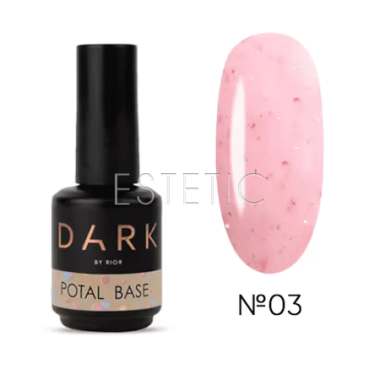 База Dark Pro Base Pink Potal 3, 15 мл нежно-розовый айвори с розовыми блесточками