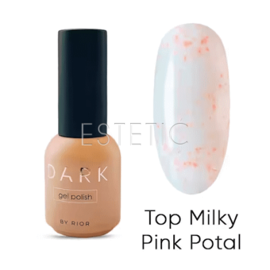 Топ Dark Milky Pink Potal Top молочний з дрібною рожевою поталлю, 8 мл