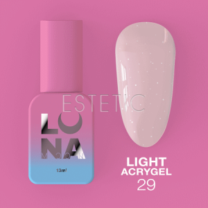Рідкий гель Luna Light Acrygel №29 пильно-бузковий з мікроблиском хамелеон,13 мл
