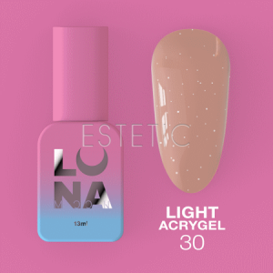 Рідкий гель Luna Light Acrygel №30 бежевий з мікроблиском хамелеон,13 мл