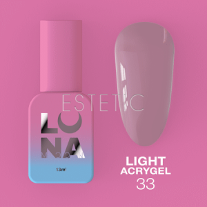Рідкий гель Luna Light Acrygel №33 блідно-бузковий, 13 мл