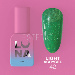 Жидкий гель Luna Light Acrygel №42 светоотражающий зеленый, 13 мл