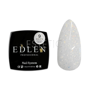 Гель EDLEN Builder gel Shimmer №09 молочний з блискітками червоного золота,15 мл