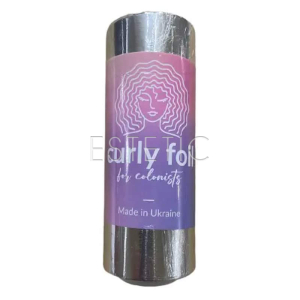 Фольга в рулоне гладкая Curly Foil алюминиевая, 12см 100м 14мк