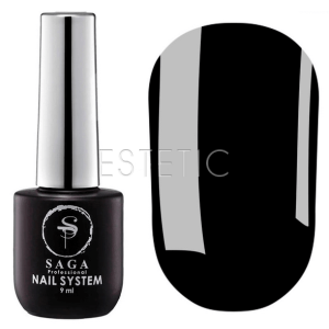 Топ без липкого шару SAGA Professional BLACK чорний, 9 мл