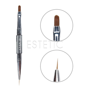 Кисточка гель+лайнер двухсторонняя SAGA professional №10