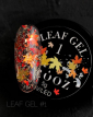 Гель для дизайну Crooz Leaf Gel №01 кленові листочки фольговані, золото+помаранч, 5 г
