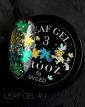 Гель для дизайну Crooz Leaf Gel №03 кленові листочки фольговані, блакитні+золоті, 5 г
