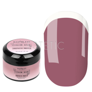 KOMILFO Color Base French 013 камуфлююча база, пудровий рожевий, 30 мл гель-банка