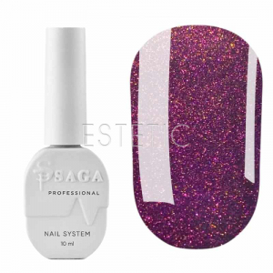 Гель-лак SAGA WILD CAT 05 котяче око, малиново-фіолетовий та золотий блиск, 9 мл