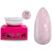 Гель EDLEN Builder gel Shimmer №10 молочно-розовый с блестками красного золота, 30 мл