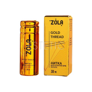 Нить для разметки бровей ZOLA Golden Thread золотая для тридинга, , 30 м