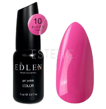 Гель-лак Edlen Color №010 насичений рожевий, емаль, 9 мл