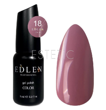 Гель-лак Edlen Color №018 бежево-лиловый, эмаль, 9 мл