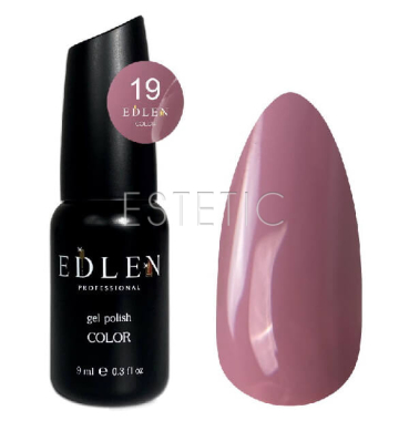 Гель-лак Edlen Color №019 телесный бежево-лиловый, эмаль, 9 мл