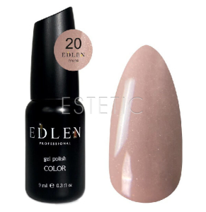 Гель-лак Edlen Color №020 холодный бежевый дымчатый с золотым микроблеском, 9 мл