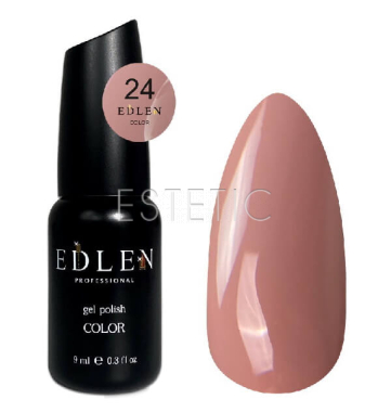 Гель-лак Edlen Color №024 телесный розовый беж, эмаль, 9 мл