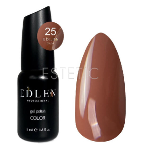 Гель-лак Edlen Color №025 кофе с молоком, эмаль, 9 мл