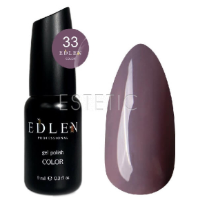 Гель-лак Edlen Color №033 глубокий серо-лиловый тауп, эмаль, 9 мл