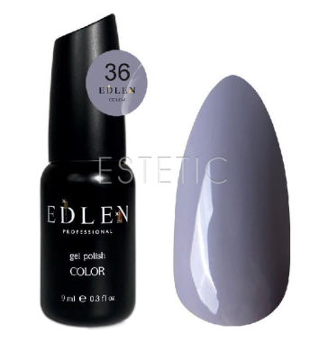 Гель-лак Edlen Color №036 серо-фиолетовая платина, эмаль, 9 мл