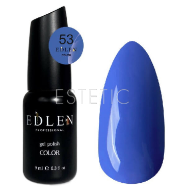 Гель-лак Edlen Color №053 світло-синій холодний, емаль, 9 мл